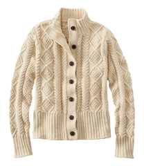 Women's Signature Cotton Fisherman Sweater, Short Cardigan | L.L.Bean