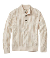 Men's Bean's Heritage Soft Cotton Fisherman Sweater, Button-Mock | L.L.Bean