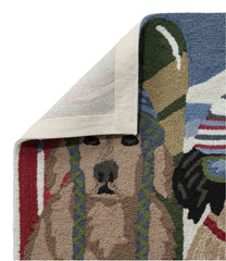 Indoor/Outdoor Vacationland Rug, Dogs Skiing | L.L.Bean