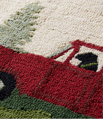 Wool Hooked Novelty Rug, Dog Caravan | L.L.Bean