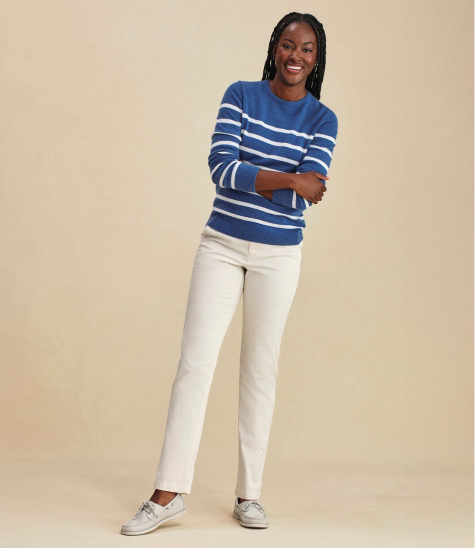 Women's Classic Cashmere Sweater, Crewneck Stripe | L.L.Bean