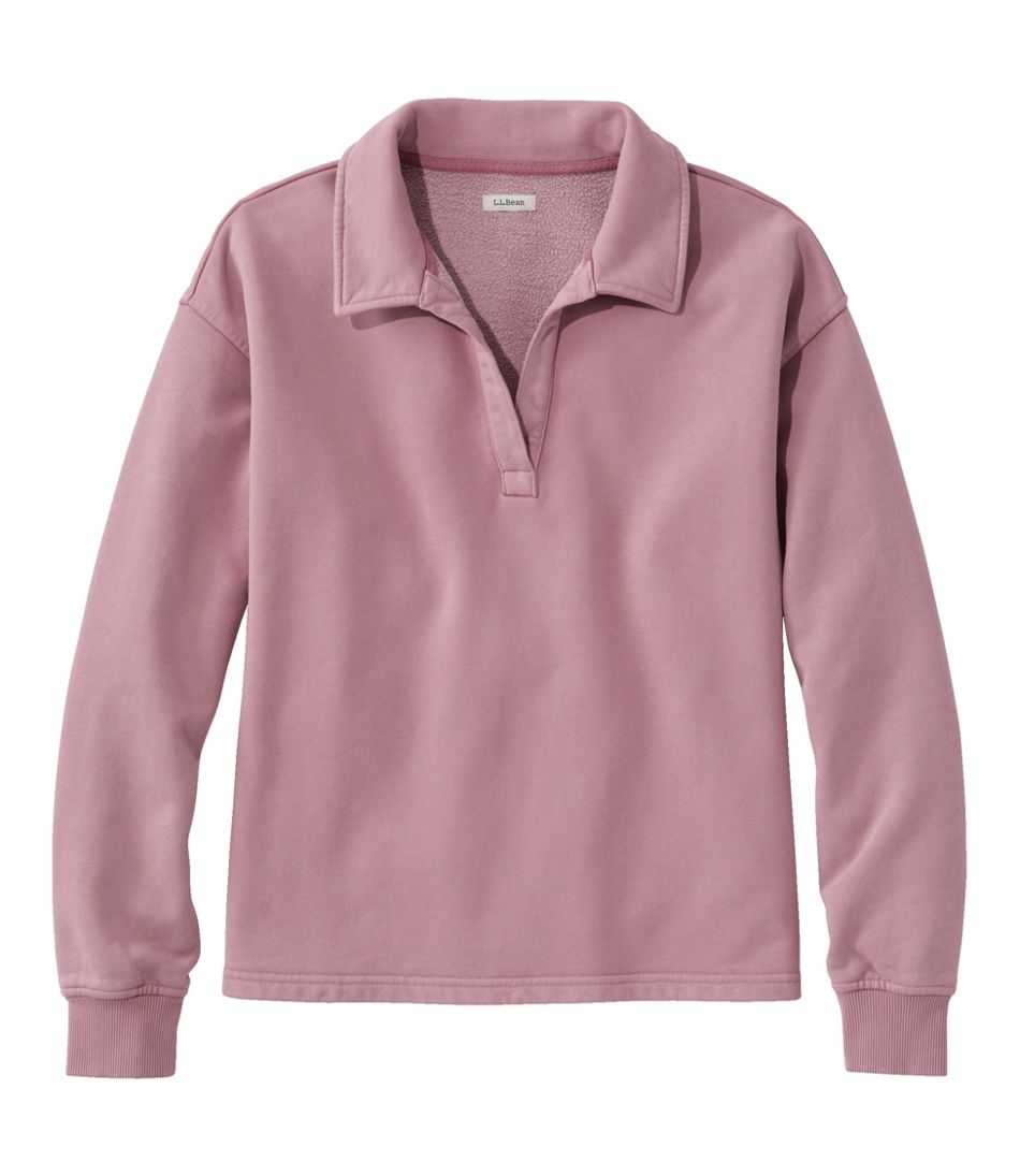 Women's Sunwashed Sweats, Splitneck Polo | L.L.Bean
