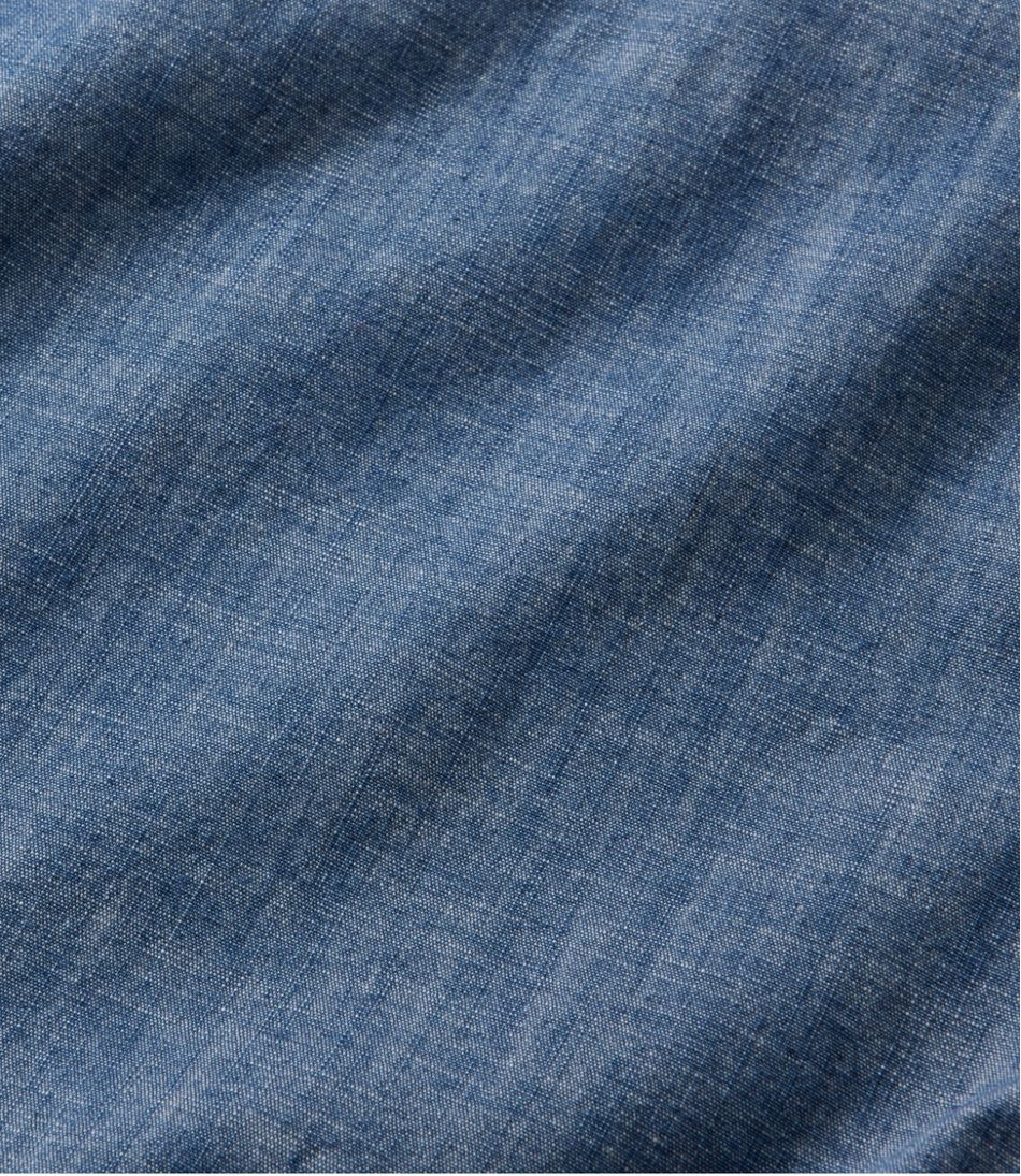 Men's Comfort Stretch® Chambray Shirt, Traditional Untucked Fit, Short-Sleeve | L.L.Bean