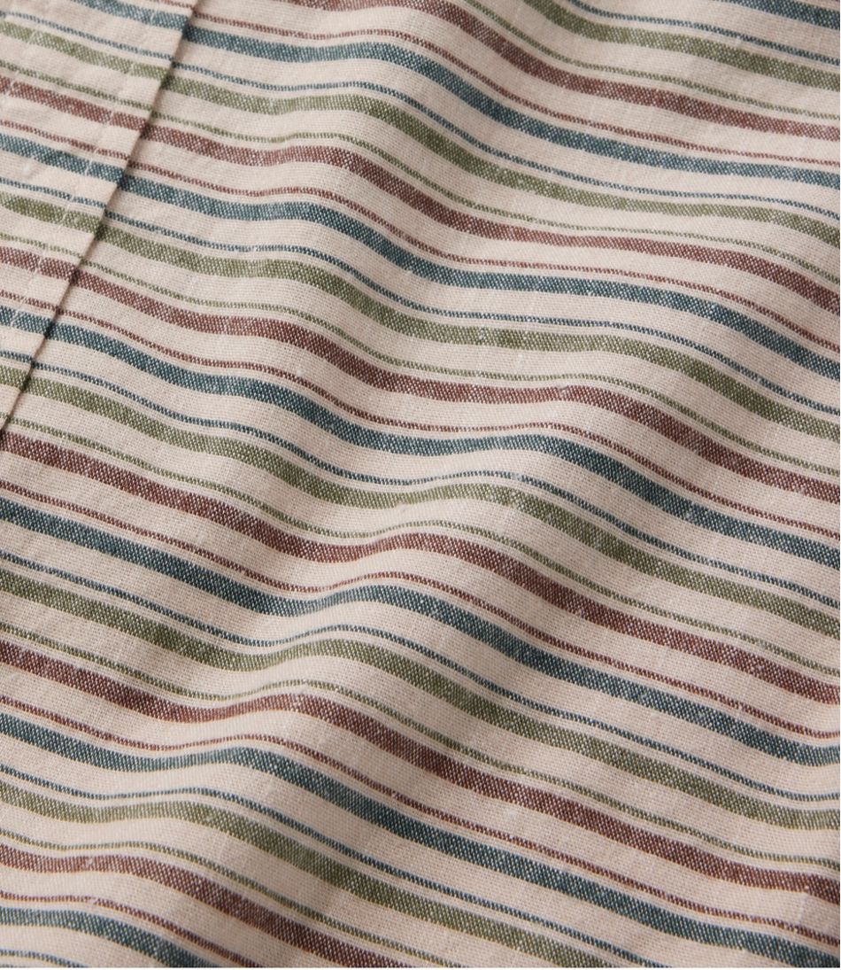 Men's Stonecoast Hemp Shirt, Short-Sleeve, Slightly Fitted Untucked Fit, Stripe | L.L.Bean