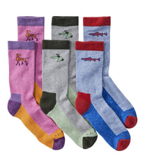 Adults' Wicked Soft Cotton Socks Animal Gift Set, 3-Pack | L.L.Bean