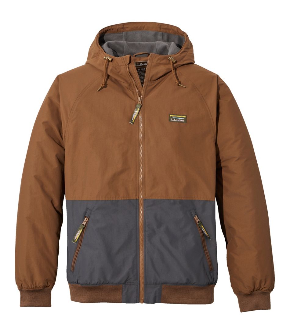 Men's Insulated 3-Season Bomber Hooded Jacket, Colorblock | L.L.Bean