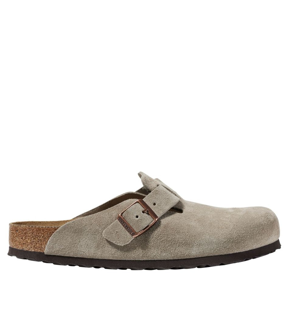 Men's Birkenstock Soft Footbed Boston Clogs, Suede | L.L.Bean