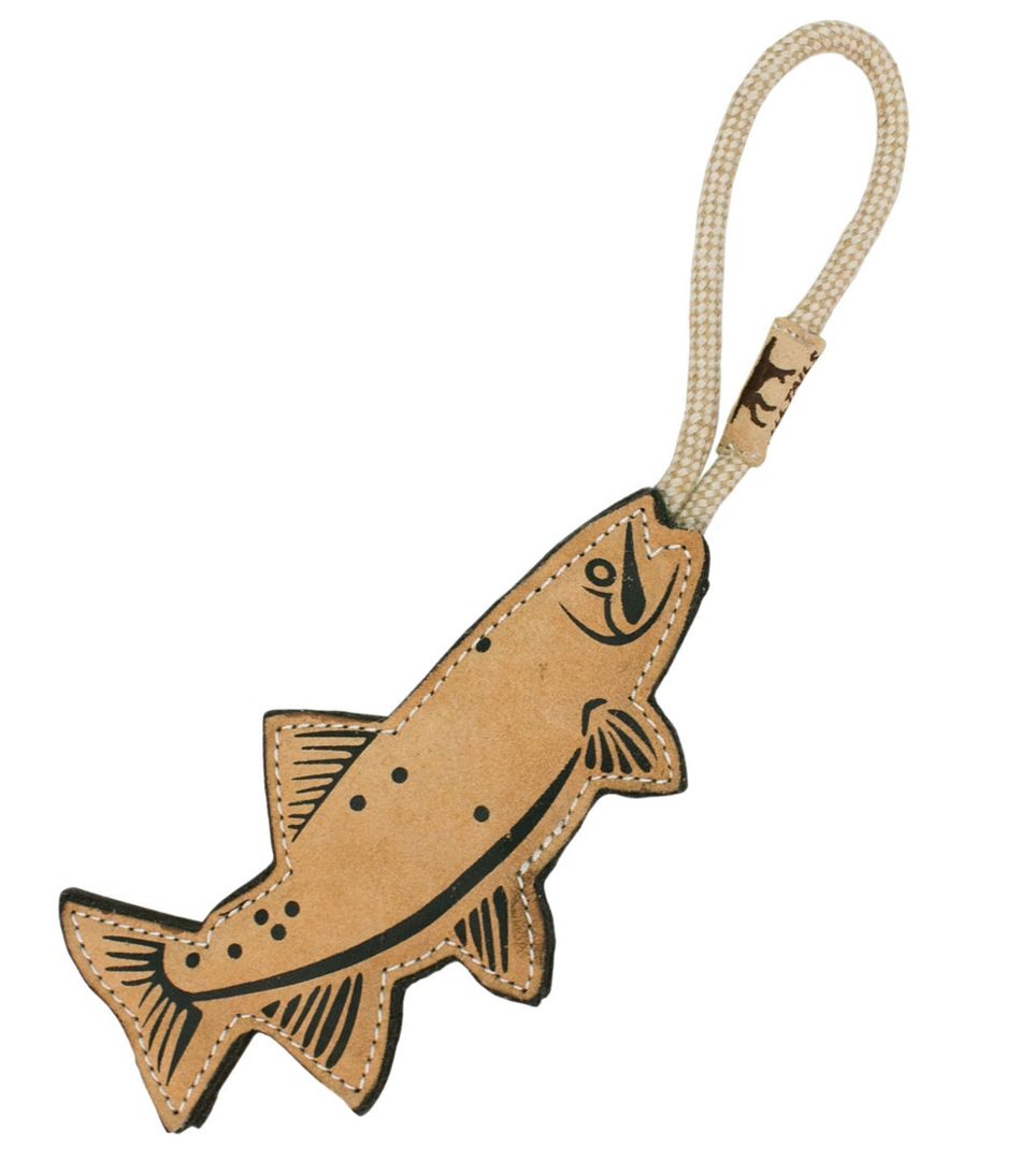 Natural Leather and Wool Fish Dog Tug Toy | L.L.Bean