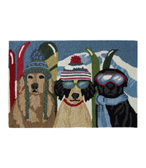 Indoor/Outdoor Vacationland Rug, Dogs Skiing | L.L.Bean