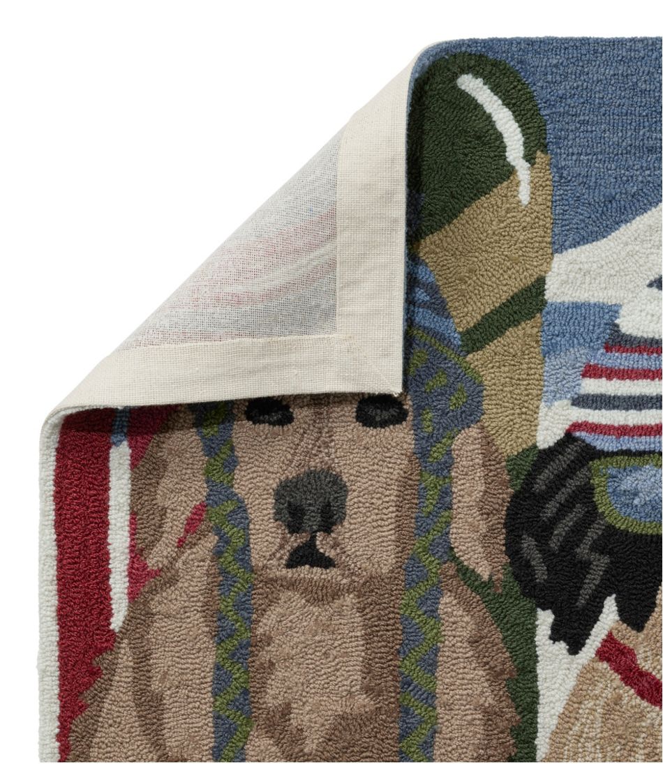 Indoor/Outdoor Vacationland Rug, Dogs Skiing | L.L.Bean