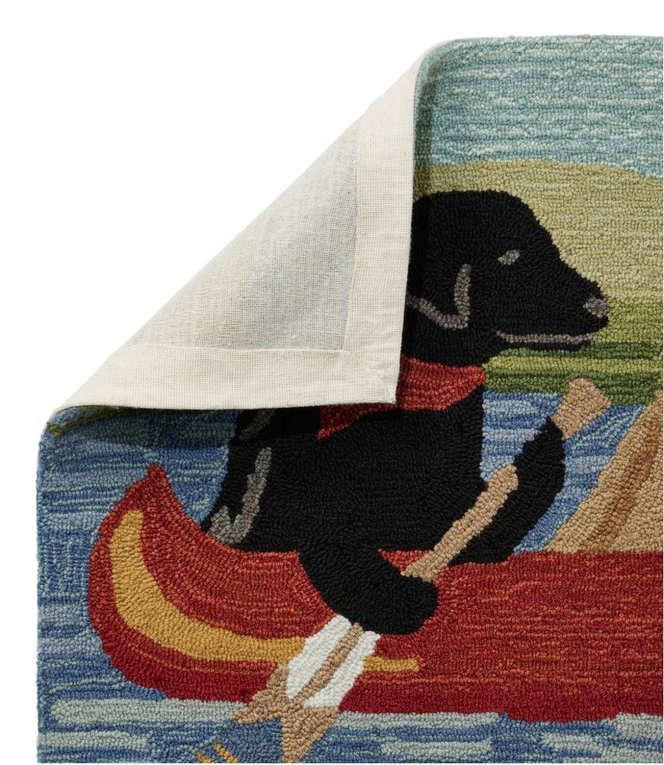 Indoor/Outdoor Vacationland Rug, Dog Canoe | L.L.Bean
