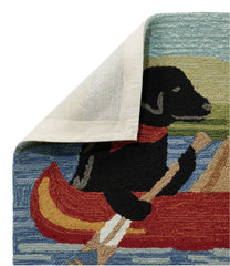 Indoor/Outdoor Vacationland Rug, Dog Canoe | L.L.Bean