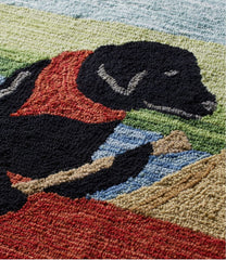 Indoor/Outdoor Vacationland Rug, Dog Canoe | L.L.Bean