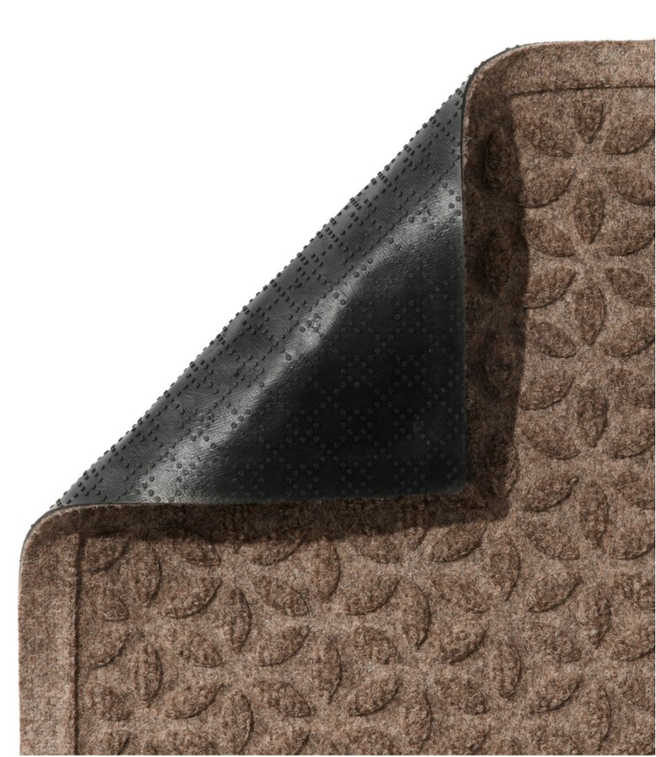 Heavyweight Recycled Waterhog Doormat, Half Round, Blooming Circles | L.L.Bean