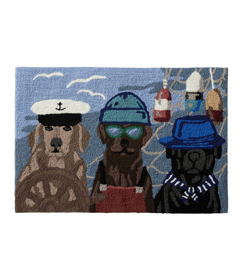 Indoor/Outdoor Vacationland Rug, Seaside Dogs | L.L.Bean